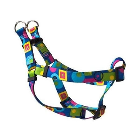 Blue Geometric Step-In Harness - Extra Small